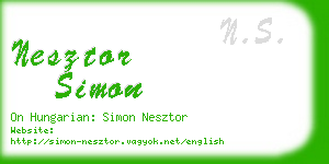 nesztor simon business card